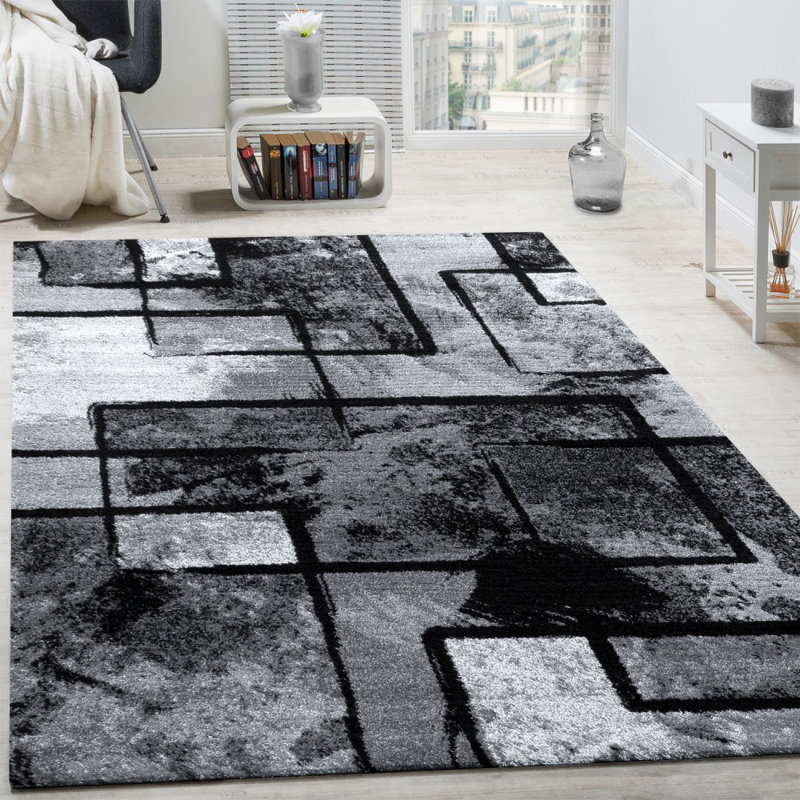 Black and gray selling rug